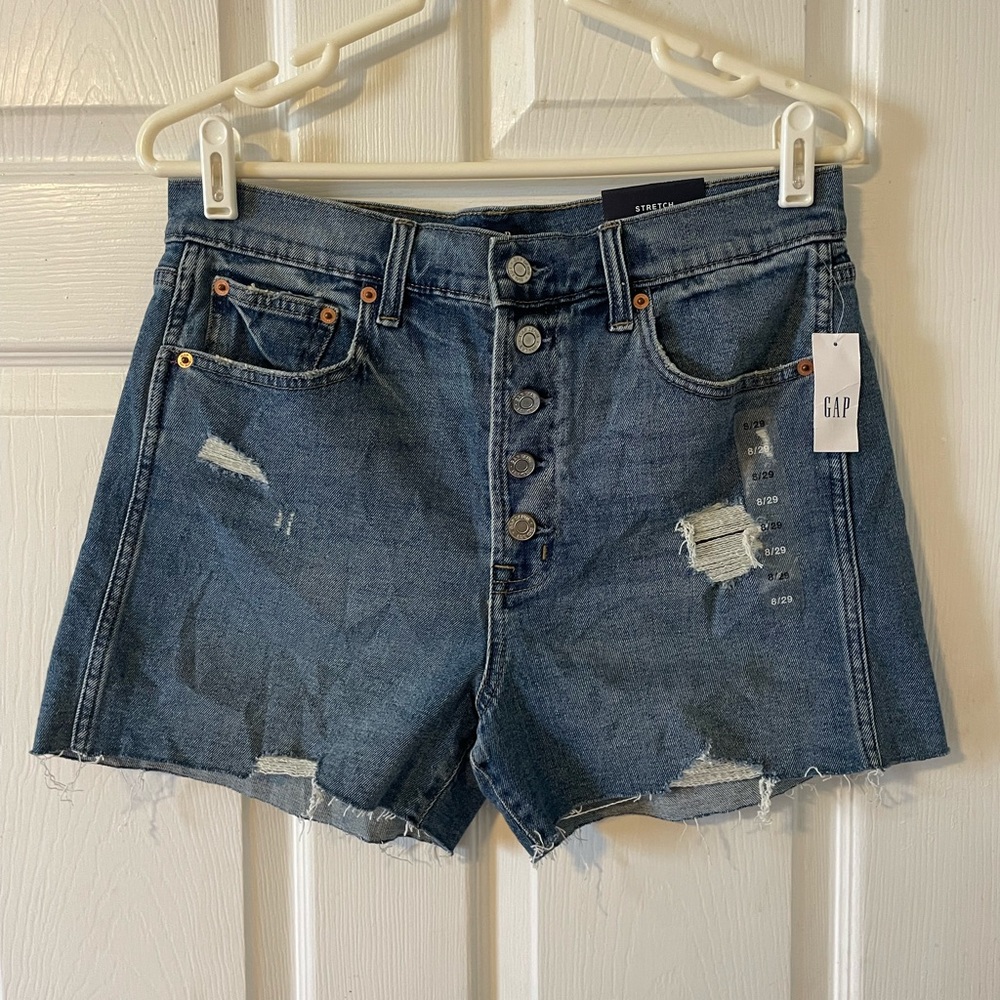NWT GAP high rise button fly shorts